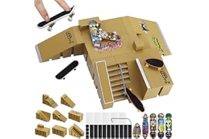 TSDRBWO Finger Skateboard, Juego De Rampas para Monopatines con Dedos, Skate De Dedos, Monopatines De Dedo Kit De Rampa De Piezas Skate Park Fingerboard Mini Finger Skateboard Cretivo Juguete