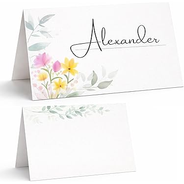 40 Stuks Plaatskaartjes, Bladeren Tafelkaartjes, Witte En Groene Gevouwen Tafelkaartjes Voor Kerstdiners, Verjaardagsfeesten en Bruiloftsdecoraties