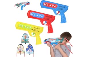 ‎ALFTEK 3 Stück Auswurf Drachen, Flugzeug Launcher Spielzeug Flugzeugbausätze, Gleiter Katapult, Strandspielzeug für Kinder, 3 Drachen mit Katapult, ab 3 4 5 6 7 8 Jahre Jungen Mädchen Geschenke