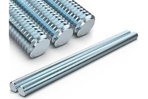 KGGZKG 2 Pezzi Barre Filettate M12 x 30 CM Barra Filettata in Acciaio Zincato al Carbonio Barra Filettata con Filettatura Metrica Completa Perni Filettati con Classe di Resistenza 4.8, DIN 975 (Argento)