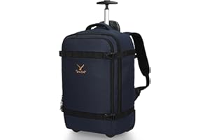 Hynes Eagle Plecak na kółkach, 42 l, torba podróżna na kółkach, bagaż podręczny, walizka podręczna do podróży i biznesu, 17 cali, 54 x 35 x 23 cm, Niebieski 2024, Rucksack