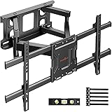 Perlegear Supporto da Parete per TV con Braccio Girevole ed Estendibile, Staffa TV Parete per Televisore da 37-75 Pollici, Su