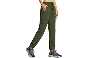 Libin Pantaloni Trekking Donna Estivi Montagna Pantalone da Cargo Leggeri ad Asciugatura Rapida Casual Escursionismo Abbigliamento con Tasche Cerniera