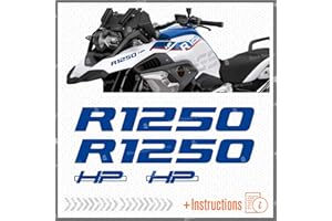 BLACK DOVES GRAPHICS 2 Aufkleber kompatibel mit R1250 R 1250 HP Motorrad 2018 2019 Adventure Moto (blau)