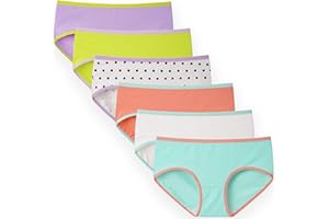 INNERSY Mutande Ragazza Adolescenti in Cotone Morbidi Slip Vita Media Intimo 10-16 Anni Pacco da 6