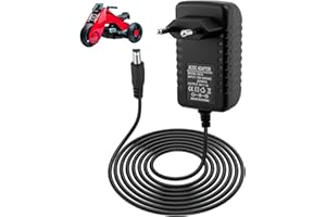 KEYQUEEN 6V 1A Chargeur Voiture Électrique Enfant, Chargeur de Batterie pour SUV, ATV, Moto, Quad Electrique Enfants Jouets de Voiture à Enfourcher Electric Ride-Ons Accessoires, Connecteur 5,5 x 2,5 mm