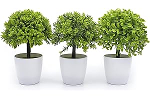 KELZIA Planta Artificial Decorativa -1 Maceta con Decoraciones de Plantas Falsas-Escritorio de Oficina, Mesa, Ventanas, Repisas, Chimenea, Estanteria(Arboles)
