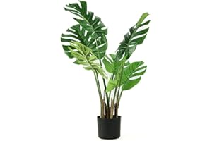 Valyria Home | Monstera Artificial 80 cm – Costilla de Adán Realista para Decoración de Hogar y Oficina – Planta Tropical de Plástico – Planta Artificial Pequeña