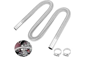 ‎MECCTUCK 300CM Abgasschlauch für Stromerzeuger,Auto Luft Standheizung Auspuff Rohr, Durchmesser 25mm Abgasrohr Abgasschlauch mit 2 Stück Edelstahlklammern für Diesel Heizung Auto Luft Standheizung Tool (C)