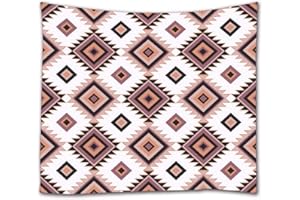A.Monamour Tapices de Pared Étnico Tribal Boho Patrón Geométrico Arte Abstracto Fondo Boho Hippie Mandala Colgante De Pared Tapiz Mural Arte Decoraciones Tela Mantel 130x153cm