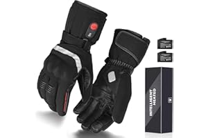 Sun Will Gants Chauffants Moto Rechargeable Gants Hiver avec Batterie 7,4V 2200mAh pour Homme Femme, Gants Chauffants Électriques pour Ski de Neige Pêcher Cyclisme Chasse Arthrite Maladie de Raynaud