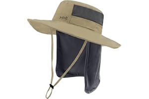 Bassdash UPF 50+ Sombrero de Pesca Solar Resistente al Agua con Solapa de Cuello Desmontable
