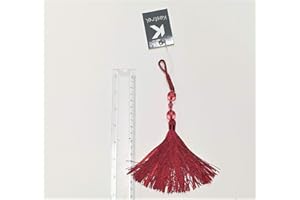 KESTRAL 2 x BEADED KEY TASSEL PAIR Trimmings lounge, bedroom, dining room, Bags, Keys, Furniture Key Tassels, Redcurrant