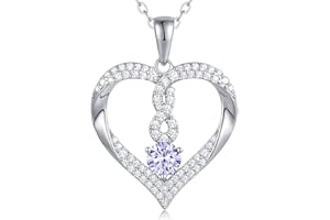 LOUISA SECRET Collana Donna Collana Cuore Infinito, Collana Donna Argento 925 Collane Gioielli Donna Regalo Idea Natale Compleanno Festa Della Mamma Compleanno Anniversario Valentin's Day