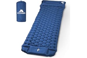 Voyager Single Ultralight Sleeping Pad, Durable 40D Nylon + TPU, Self-Inflating Camping Mat, Compact Inflatable Mattress for Camping, Hiking, Backpacking, Air Mats with Carry Bag, Sleeping Mats