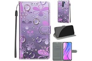 TOMYOU Funda para Xiaomi Redmi 9, Funda Movil Xiaomi Redmi 9, Estilo Cartera con Tapa abatible y Ranuras para Funda Libro Xiaomi Redmi 9 Carcasa Magnético Funda para Xiaomi Redmi 9