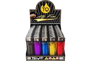 h2i Lot de 50 à 200 briquets jetables multicolores avec roue de friction ou jet flamme (a. 50 briquets avec roue à friction)