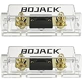 BOJACK 2pcs 150A Clear Shell ANL Fuse Holder and 2pcs 150Amp 32VDC ANL Fuses for Audio Video System