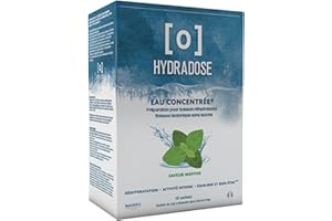 Hydrascore - Hydradose Eau Concentrée Goût Menthe - 10 Sachets - Améliore l’Hydratation - Réhydratant pour Sportifs, Séniors, Chaleurs, Fièvres, Perte de Soif - N1161
