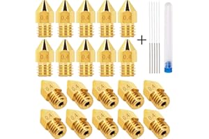 Luter 3D - Boquilla para impresora MK8 y boquilla de limpieza de acero inoxidable para Makerbot Creality CR-10 (0,4 mm, 20)