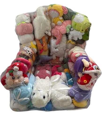 LPMOERA Housse De Pouf De Rangement Pour Animaux En Peluche (sans Remplissage) Avec Fermeture éclair - Douce