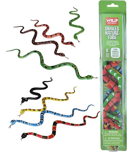 Wild Republic Rubber Snake Pitone Albino, Serpente Giocattolo Di Gomma