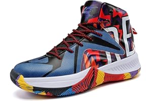 ASHION Basketballschuhe Jungen Turnschuhe Kinder Sneaker High Top Outdoor Sportschuhe Anti Skid Atmungsaktive