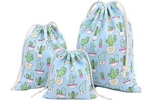 ABARÍA Amoyie 3 pz Organizer Borsa Tessuto con Coulisse per Ragazza Giocattoli e Piccoli Oggetti, Borsa regalo, Piccola Sacche