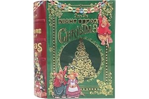 your castle Lata con forma de libro de Navidad Night Before Christmas Galletas Caja decorativa Retro Lata muy grande, 24,5 x 21 x 9 cm Vol.: 3 L