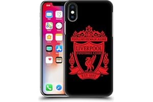 Head Case Designs Officially Licensed Liverpool Football Club Black 2 Crest 1 Hard Back Case Compatible With Apple iPhone X/iPhone XS