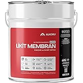 ALKORU S&uuml;per Likit Membran Kau&ccedil;uk ve Elyaf Katkılı Sıvı Su Yalıtım Malzemesi (15, Kilogram)