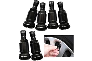 Válvulas de Llantas de Metal, Válvulas para Neumáticos de Coche en Aleación de Aluminio, Válvula de Neumático a Prueba de Fugas, Válvulas para Neumáticos de Coche y Moto 6 Piezas Loopunk