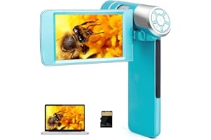 Handheld Digital Microscope with 4" LCD Screen, LINKMICRO LM203 200X Portable Digital Microscope USB Coin Magnifier, STEM Microscope Kit for Kids 8-12, 1080P Photo Video, 32G SD Card
