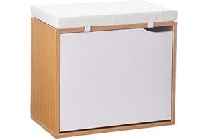 Kit Closet 4010041000 - banco zapatero, rosa con cojín blanco, 50 x 46 x 29.5