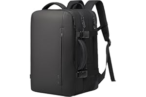 BANGE 45L Men's Expandable Travel Backpack, Men's Laptop Backpack for 17.3Inch Laptop, Carry On Backpack, Personal Item Travel Bag for Men