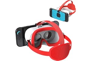 TYASOLEIL Casque VR mis à jour pour Nintendo Switch 2 (Nouveau 2025), lunette de réalité virtuelle avec objectifs HD ajustables et sangle de tête confortable, lunette 3D pour accessoires Switch 2 (Bleu Blanc)