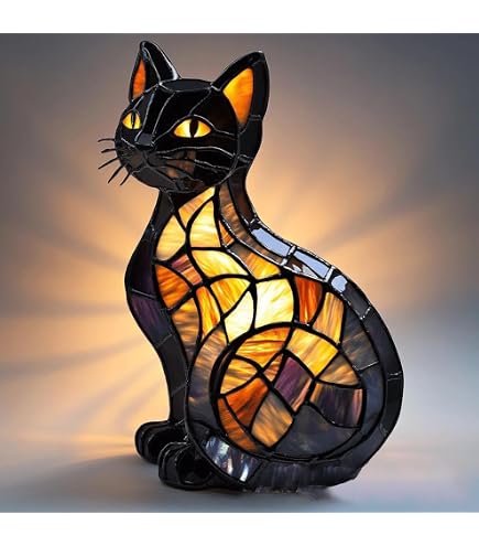 Lampada Notte Gatto Fai Da Te Con Pittura A Diamanti 5D – Luce LED 7 Colori Con Cavo USB Per Decorazione Casa - 4