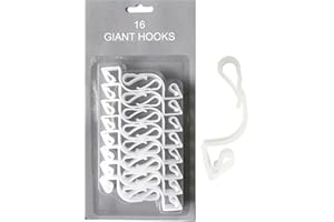 UKDeals Direct® 16Pcs Giant Christmas Gutter Hooks Weatherproof Plastic for Hanging Outdoor Christmas String Lights, Fairy Lights or Rope Lights Gutter Clips - (Clear)
