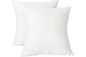 FARFALLAROSSA Juego de 2 Fundas de Cojín 55x55 cm Impermeables Suave Transpirable, Funda Almohada 55x55 cm Decoración para Sofá Casa - Blanco