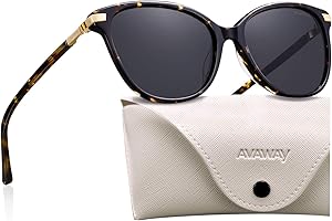 AVAWAY Fashion Sunglasses for Women Polarised UV Protection Ladies Eyewear for Photography Wandern Travelling Driving,Category 3