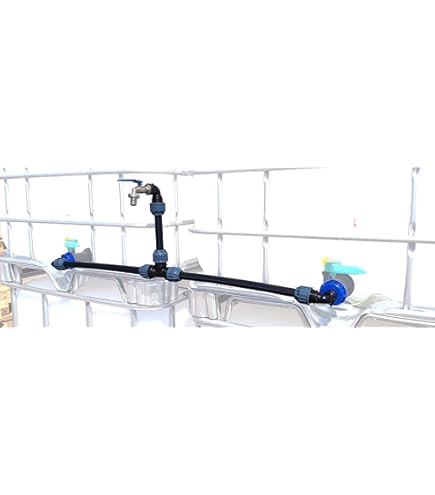 Verbindingsset IBC 1000L regenwatertanks met 1 inch waterkraan