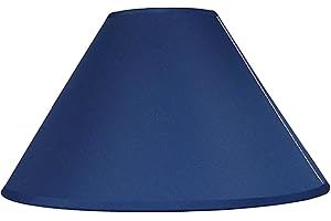LOXTON LIGHTING Empire Cotton Coolie Lamp Shades for Table Lamps and Pendant Ceiling Lights - 30cm Dia (Navy)