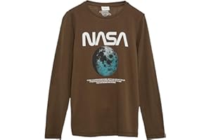 s.Oliver Junior Maglia Manica Lunga con Stampa NASA Bambini e Ragazzi