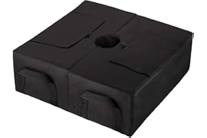 YELAIYEHAO Grado Industrial Heavy Duty bolsa de pesos con doble costura, pierna pesos para Pop Up carpa peso bolsas de arena bolsa de pies 2pcs-pack， Color negro. (Umbrella Base, black)