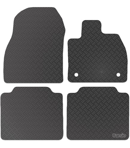 FORTUNE CAR CARE Tailored Rubber Floor Mats For Toyota BZ4X 2022-On – 3-Piece Taxi Version (3.5mm)