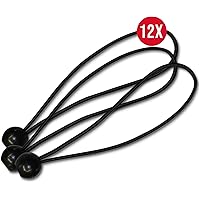 Noor Planenspanner PROFI 20 cm, 12 Stück I Spann-Gummi mit Kugel für die Befestigung von Abdeckplane, Fahrrad, Auto…