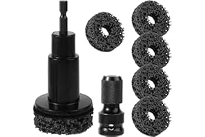 Sinbana Pulizia Mozzo Ruota Kit, Spazzola Pulizia Mozzo Kit Inclusa Testa di Rettifica Adattatore e Guarnizione per Auto Cerchi Restauro Compatibile con Trapano Elettrico e 12,7mm Percussione Chiave