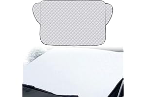 SEMINISMAR Couverture Pare-Brise Voiture,Protege Pare Brise Givre,Protection Pare Brise Hiver,Couverture Pare Brise Voiture,Pare-Soleil Anti Givre Neige Anti Glace UV Soleil Protection Repliable Universelle