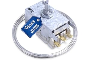 VIOKS Termostato de repuesto para frigorífico Ranco K59-H1300 y Liebhеrr 6151086 - Tubo capilar termostato para frigorífico AEG Liebhеrr Gaggenau Juno