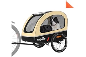 Sepnine Carrito para Perros, Remolque Bici Perro,Remolque de Bicicleta para Perros pequeños y medianos de Menos de 40 kg